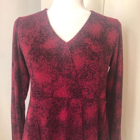 Cut Loose red top high waisted peplum cozy knit - Picture 2 of 10